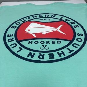 Hooked On SL Preppy Tee Mint Medium Vine Tide NWT